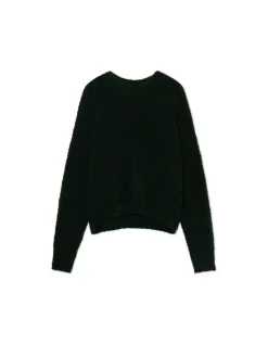 Cropp Swetry*Czarny gładki sweter zielony