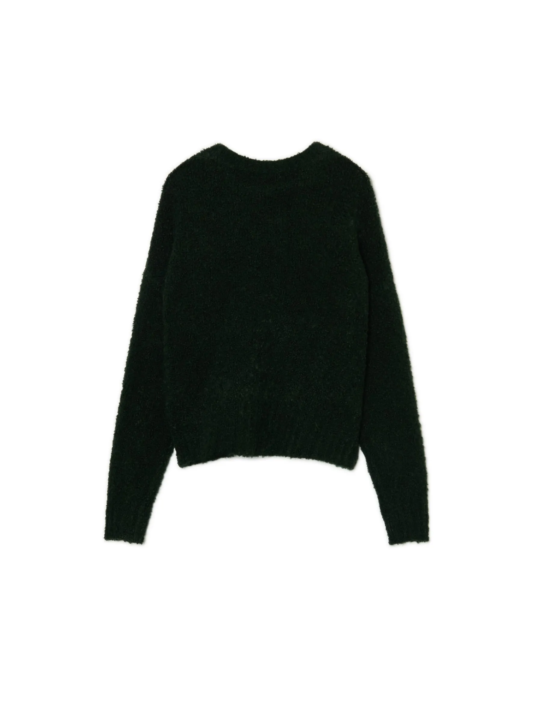 Cropp Swetry*Czarny gładki sweter zielony