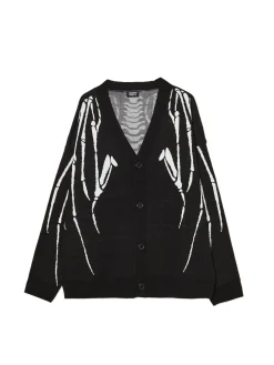 Cropp Swetry*kardigan z motywem kości czarny