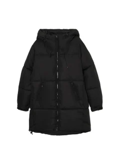 Cropp Kurtki, Płaszcze*pikowany płaszcz z kapturem czarny