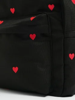 Cropp Torby, Plecaki*Czarny plecak w serca czerwony