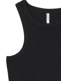 Cropp Koszulki, Topy*prążkowany top czarny