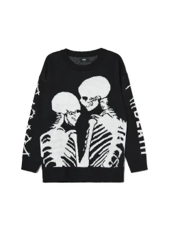 Cropp Swetry*sweter z motywem kościotrupów czarny