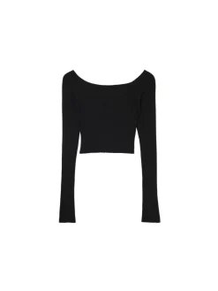 Cropp Swetry*sweter z odkrytymi ramionami czarny
