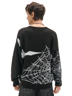 Cropp Swetry*sweter z pająkiem czarny