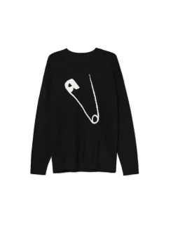 Cropp Swetry*sweter ze agrafką czarny