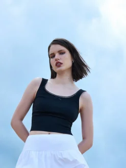 Cropp Koszulki, Topy*top czarny