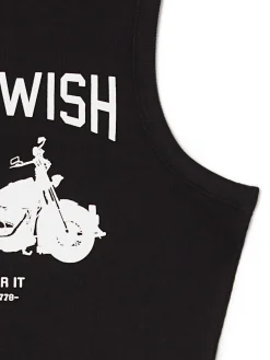 Cropp Koszulki, Topy*top z nadrukiem czarny