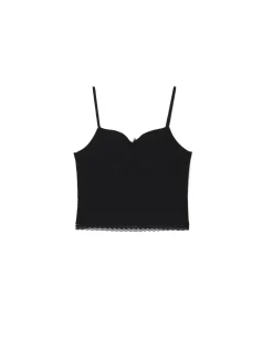 Cropp Koszulki, Topy*top z ozdobnym marszczeniem czarny