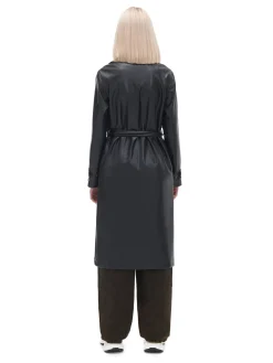 Cropp Kurtki, Płaszcze*trencz z imitacji skóry czarny