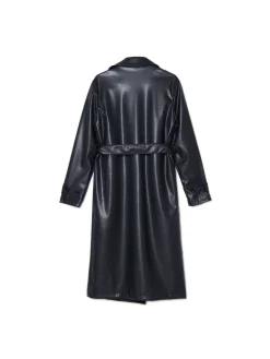 Cropp Kurtki, Płaszcze*trencz z imitacji skóry czarny