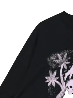 Cropp Koszulki*T-shirt boxy z nadrukiem czarny