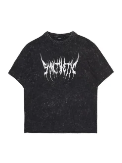 Cropp Koszulki*T-shirt z efektem acid wash czarny