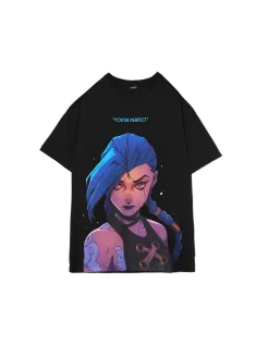 Cropp Koszulki, Topy*T-shirt z Jinx z Arcane czarny