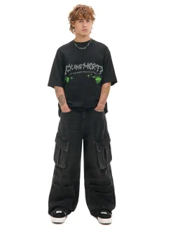 Cropp Koszulki*T-shirt z printem Rick i Morty czarny