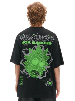 Cropp Koszulki*T-shirt z printem Rick i Morty czarny
