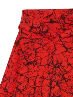 Cropp Bluzy*Czerwona bluza hoodie z nadrukiem all over czerwony