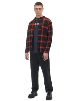 Cropp Koszule*Czerwona flanelowa koszula w kratę czerwony