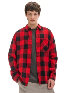 Cropp Koszule*Czerwona koszula w kratę czerwony