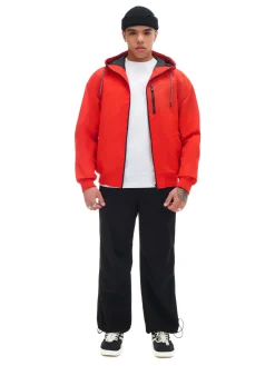 Cropp Kurtki, Płaszcze*Czerwona kurtka z kapturem czerwony