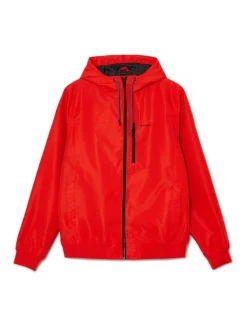 Cropp Kurtki, Płaszcze*Czerwona kurtka z kapturem czerwony
