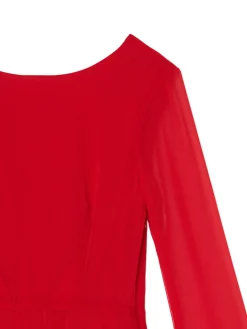 Cropp Sukienki, Kombinezony*Czerwona sukienka mini z falbanami czerwony