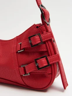 Cropp Torby, Plecaki*Czerwona torebka z imitacji skóry czerwony