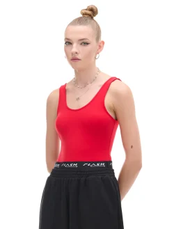 Cropp Koszulki, Topy*Czerwone body czerwony