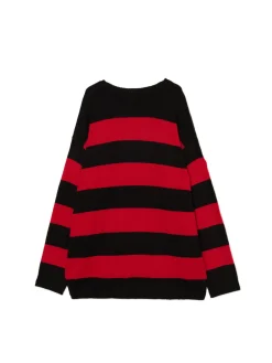 Cropp Swetry*sweter w paski czerwony