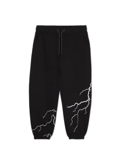 Cropp Spodnie*Dresowe joggery z odblaskowym printem czarny