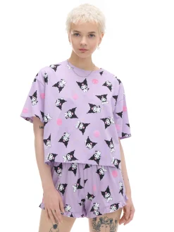 Cropp Piżamy*Dwuczęściowa piżama Kuromi fioletowy
