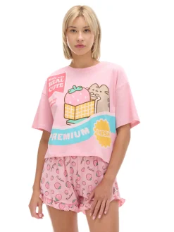 Cropp Piżamy*Dwuczęściowa piżama Pusheen różowy