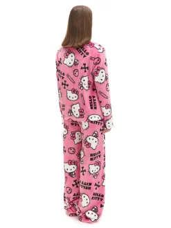 Cropp Cozy|Piżamy*Dwuczęściowa pluszowa piżama Hello Kitty różowy