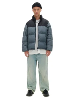 Cropp Kurtki Zimowe|Kurtki, Płaszcze*Dwukolorowa kurtka puffer surowygranatowy