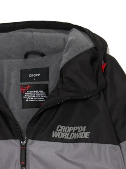 Cropp Kurtki Zimowe|Kurtki, Płaszcze*Dwukolorowa kurtka z kapturem szary