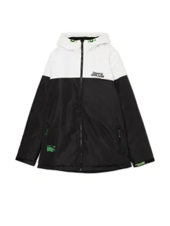 Cropp Kurtki Zimowe|Kurtki, Płaszcze*Dwukolorowa kurtka z kapturem czarny