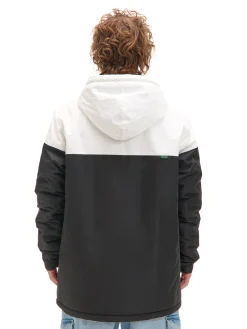 Cropp Kurtki Zimowe|Kurtki, Płaszcze*Dwukolorowa kurtka z kapturem czarny