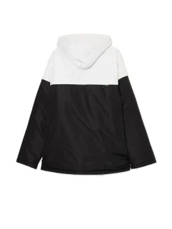 Cropp Kurtki Zimowe|Kurtki, Płaszcze*Dwukolorowa kurtka z kapturem czarny