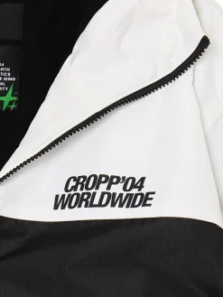 Cropp Kurtki Zimowe|Kurtki, Płaszcze*Dwukolorowa kurtka z kapturem czarny