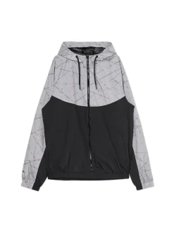 Cropp Kurtki, Płaszcze*Dwukolorowa kurtka z nadrukiem szary