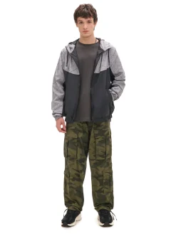 Cropp Kurtki, Płaszcze*Dwukolorowa kurtka z nadrukiem szary