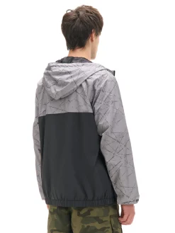 Cropp Kurtki, Płaszcze*Dwukolorowa kurtka z nadrukiem szary