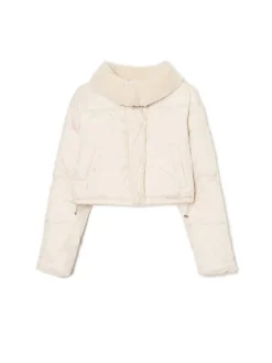 Cropp Kurtki, Płaszcze*Dwustronna beżowa kurtka puffer beżowy