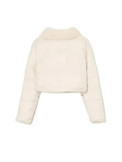 Cropp Kurtki, Płaszcze*Dwustronna beżowa kurtka puffer beżowy