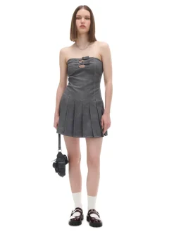 Cropp Sukienki, Kombinezony*Dzianinowa sukienka mini szary