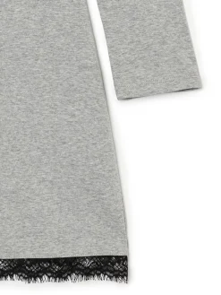 Cropp Sukienki, Kombinezony*Dzianinowa szara sukienka midi szary