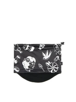 Cropp Kominy, Szaliki*Dzianinowy komin z kontrastowym nadrukiem czarny