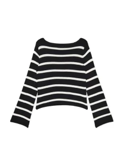 Cropp Swetry*Dzianinowy sweter w paski czarny