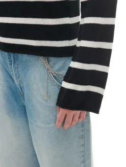 Cropp Swetry*Dzianinowy sweter w paski czarny