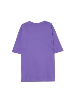 Cropp Koszulki*Fioletowa koszulka z pączkiem fioletowy